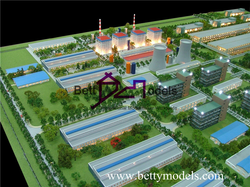 modelli architettonici di fabbriche di energia elettrica